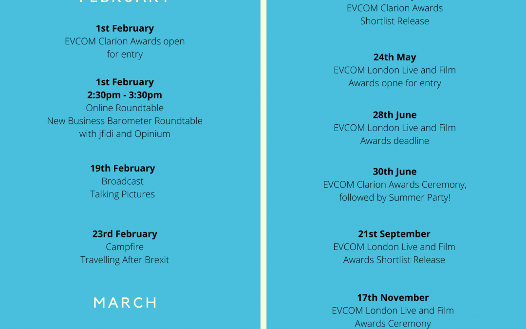 EVCOM’s Q1 Calendar & Key Dates