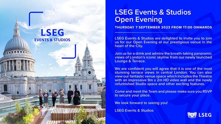 LSEG Invites EVCOM Members to Open Evening